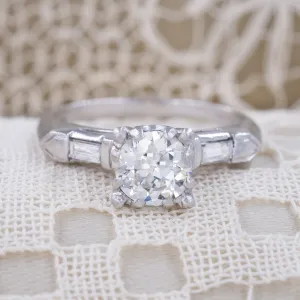 GIA-Certified .95 Carat Diamond Ring C. 1940s