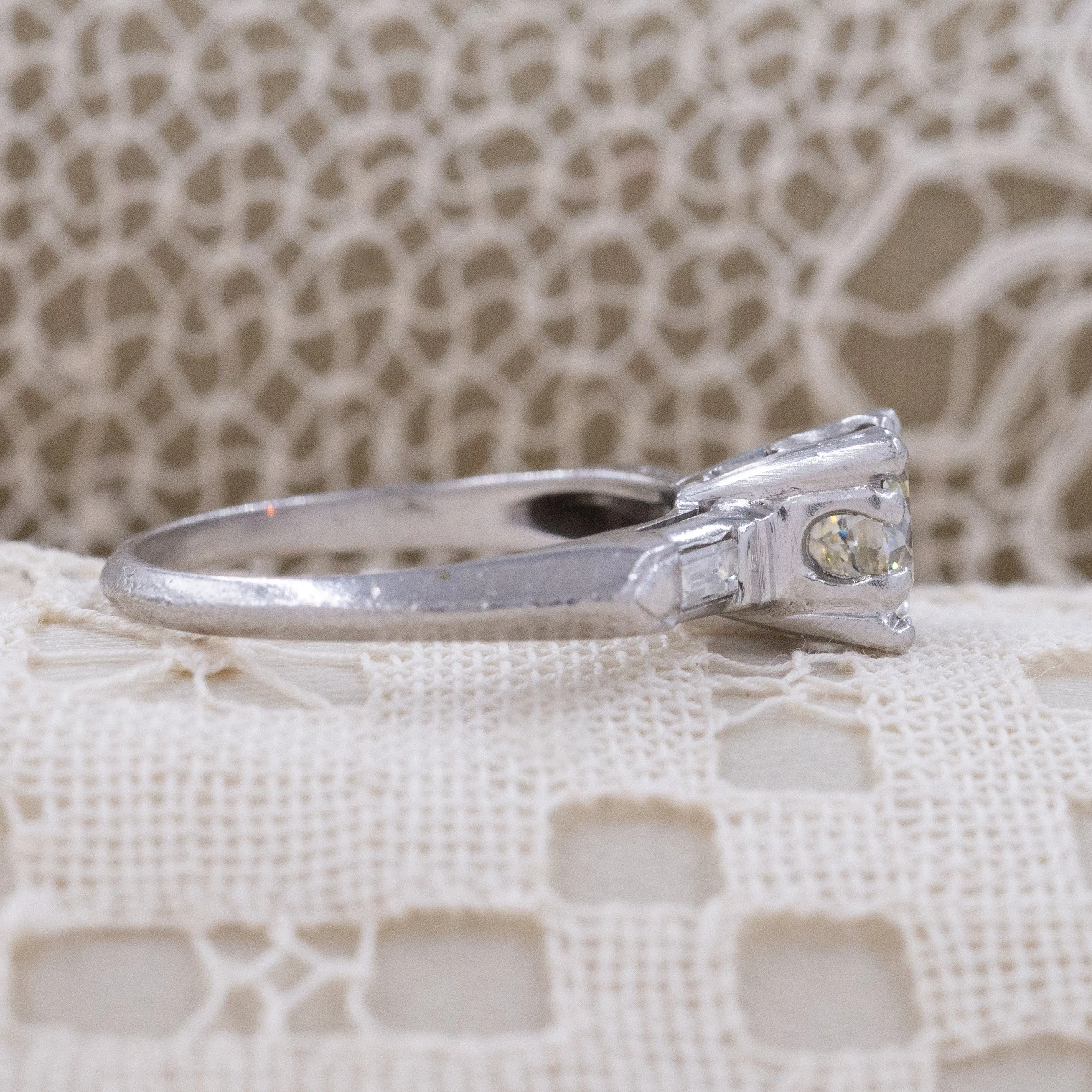 GIA-Certified .95 Carat Diamond Ring C. 1940s
