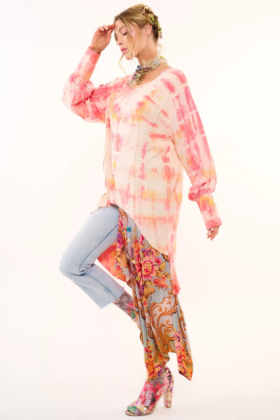 Gianni Vintage Sunset Wash Top by Arattta
