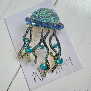 Giant Blue Jellyfish Brooch