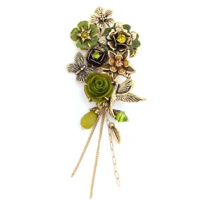 GOLD BIRD BUTTERFLY AND FLOWER BROOCHES PINS & ACCS. #216GN4101 (1E7/1C4)