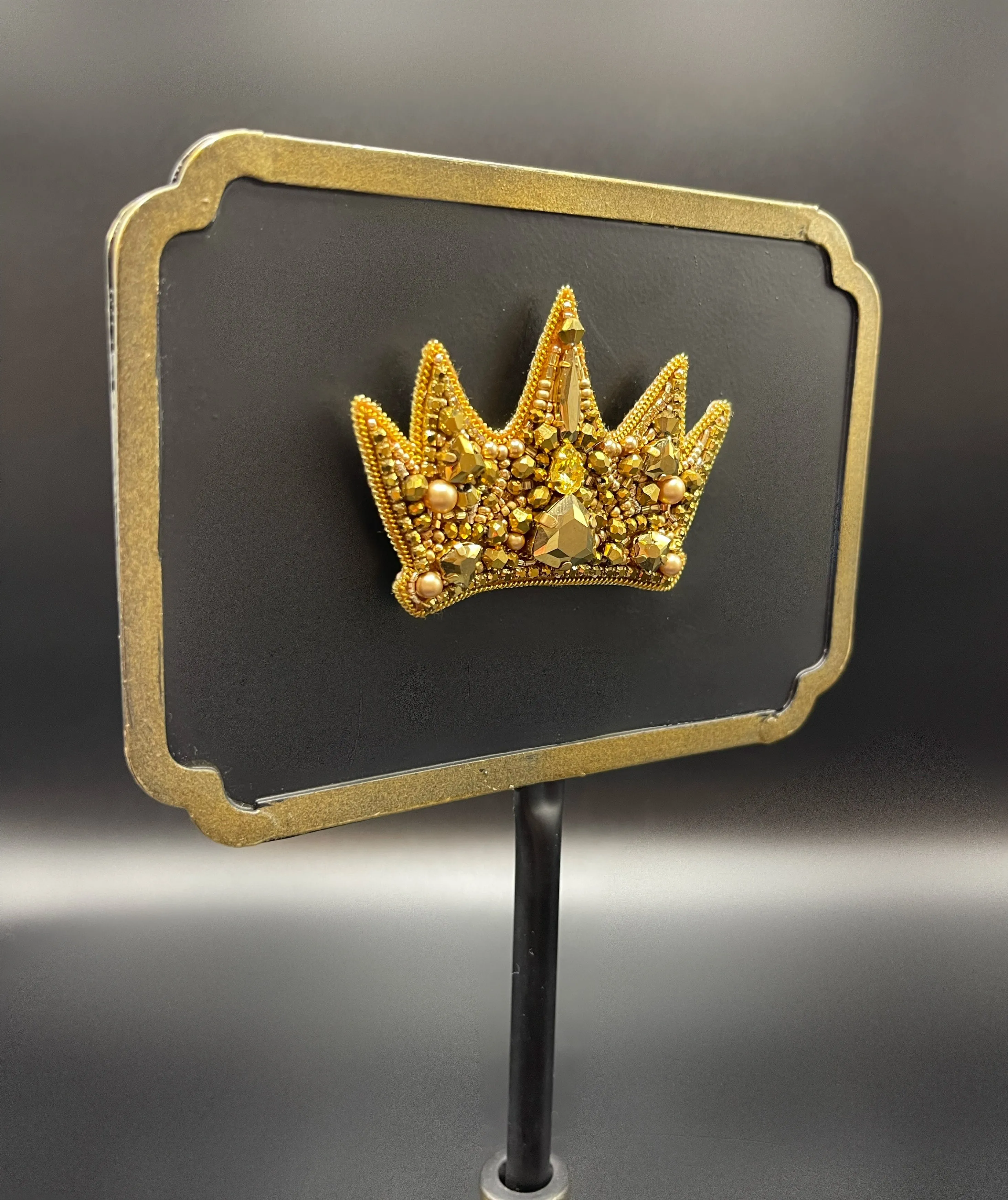 Gold Crown Interchangeable Brooch