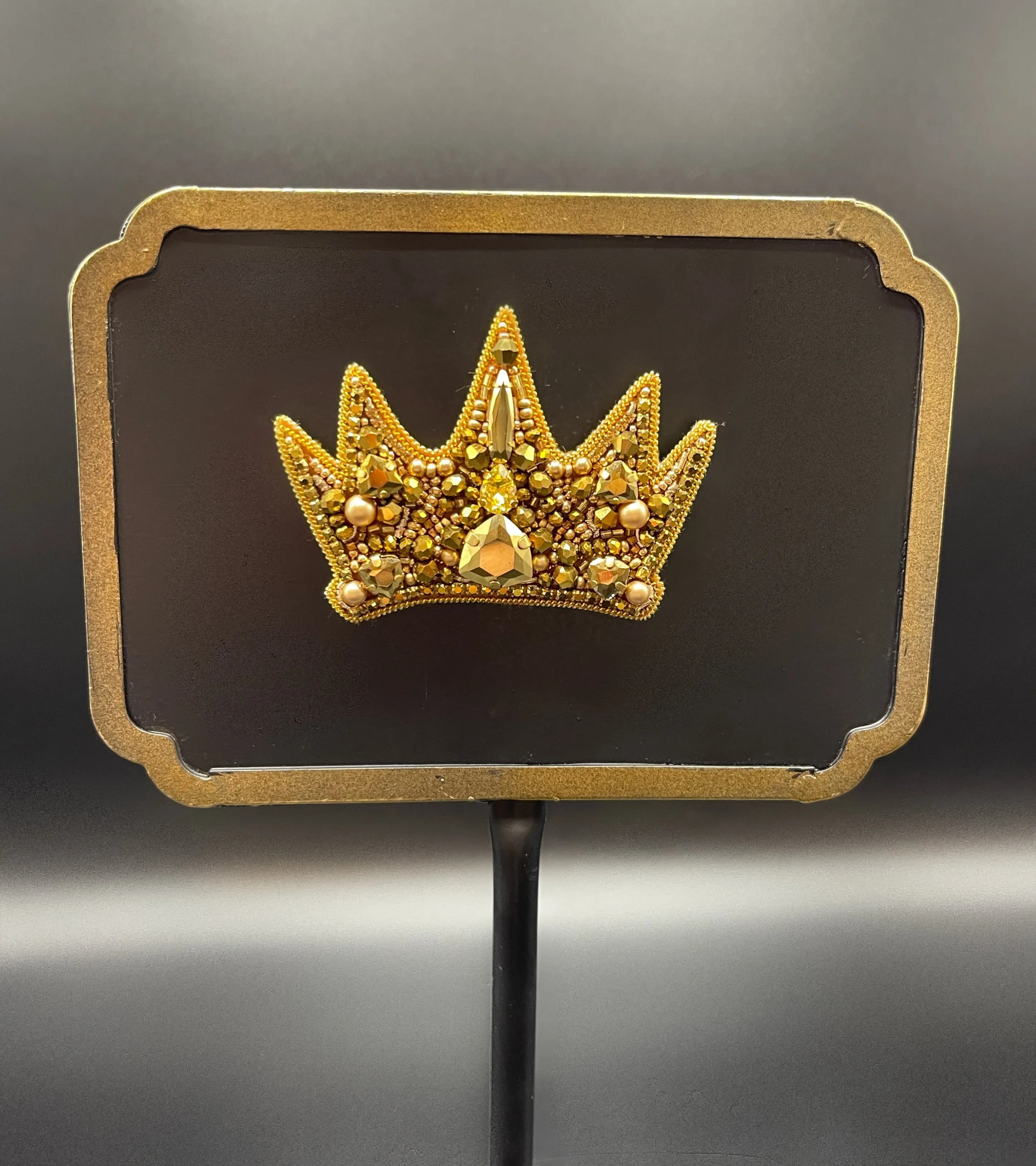 Gold Crown Interchangeable Brooch