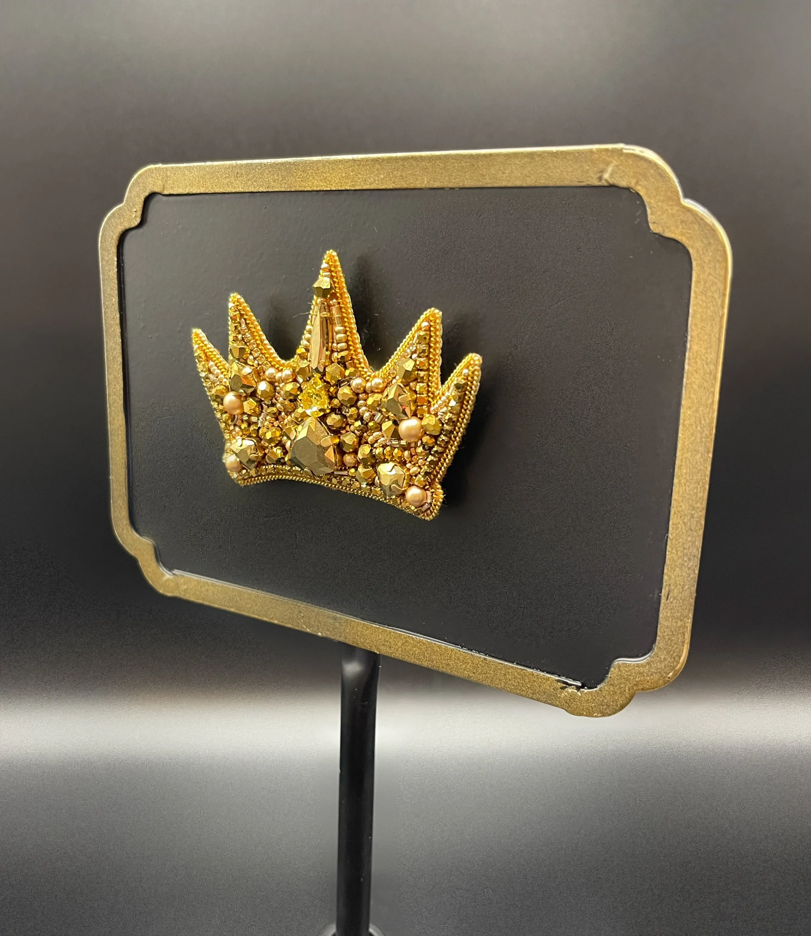 Gold Crown Interchangeable Brooch