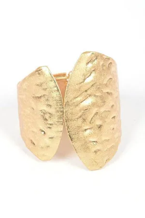 Gold Hammered Metal Bangle Bracelet | Bold & Elegant Statement Jewelry