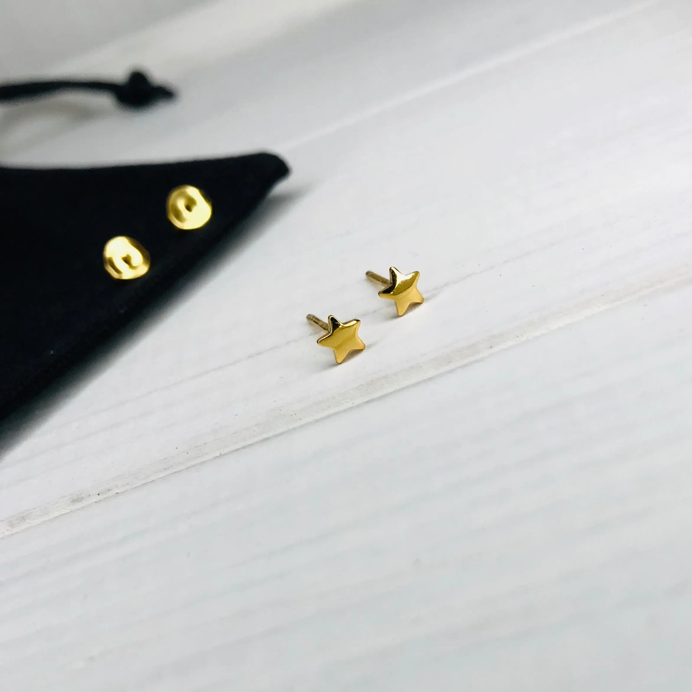 Gold Star Stud Earrings