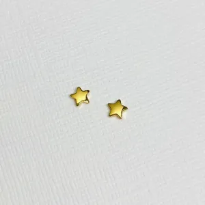 Gold Star Stud Earrings