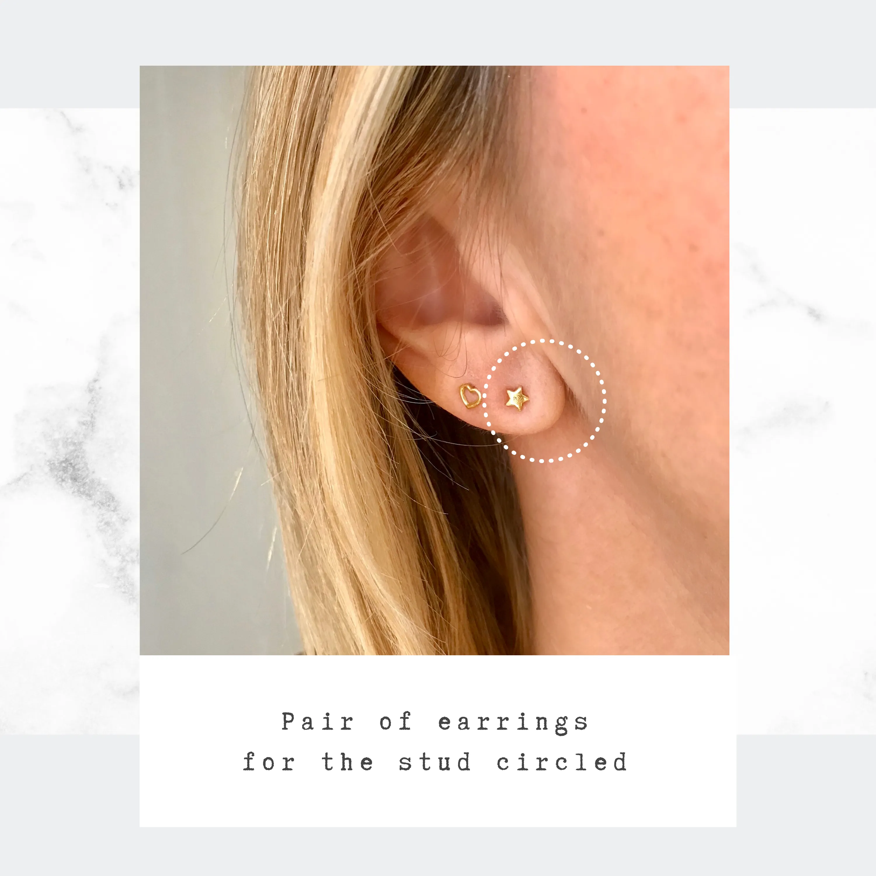 Gold Star Stud Earrings