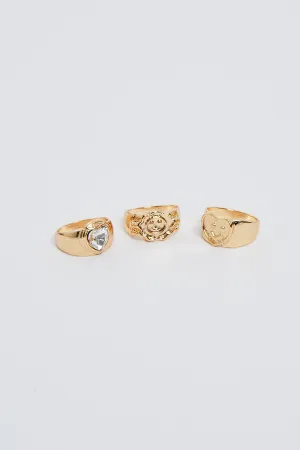 Gold Statement Ring Pack - Janae