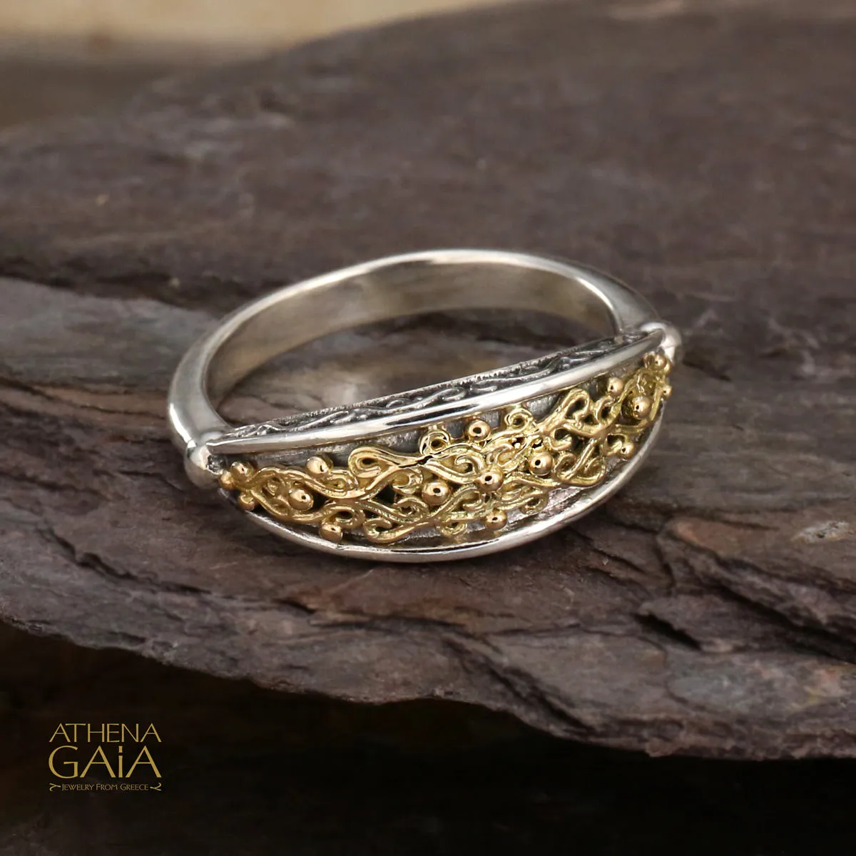 Gold Vine Band Ring