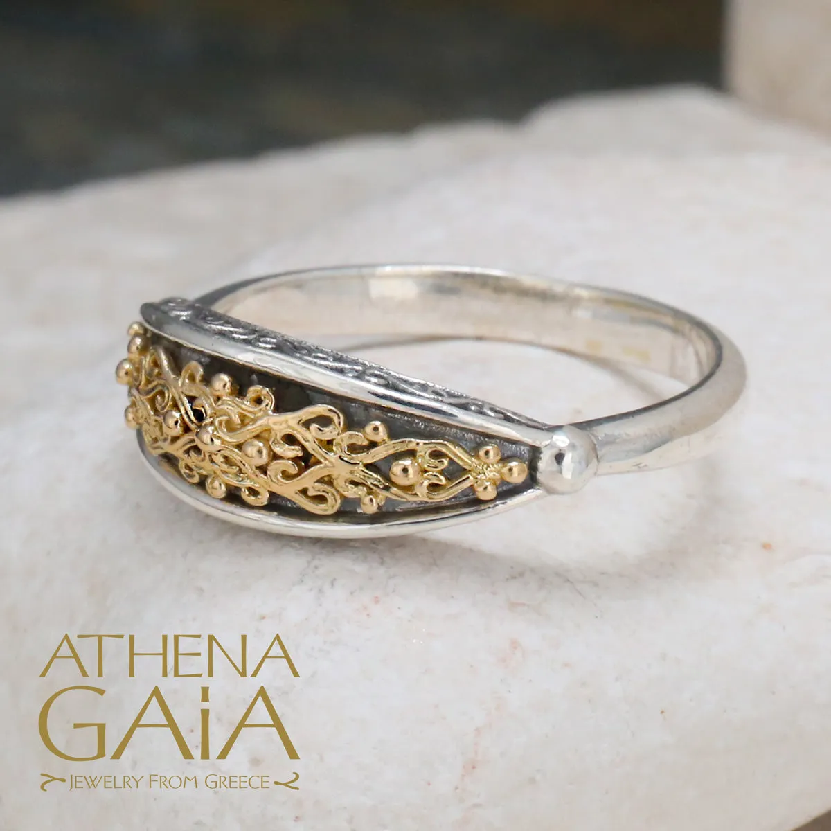 Gold Vine Band Ring