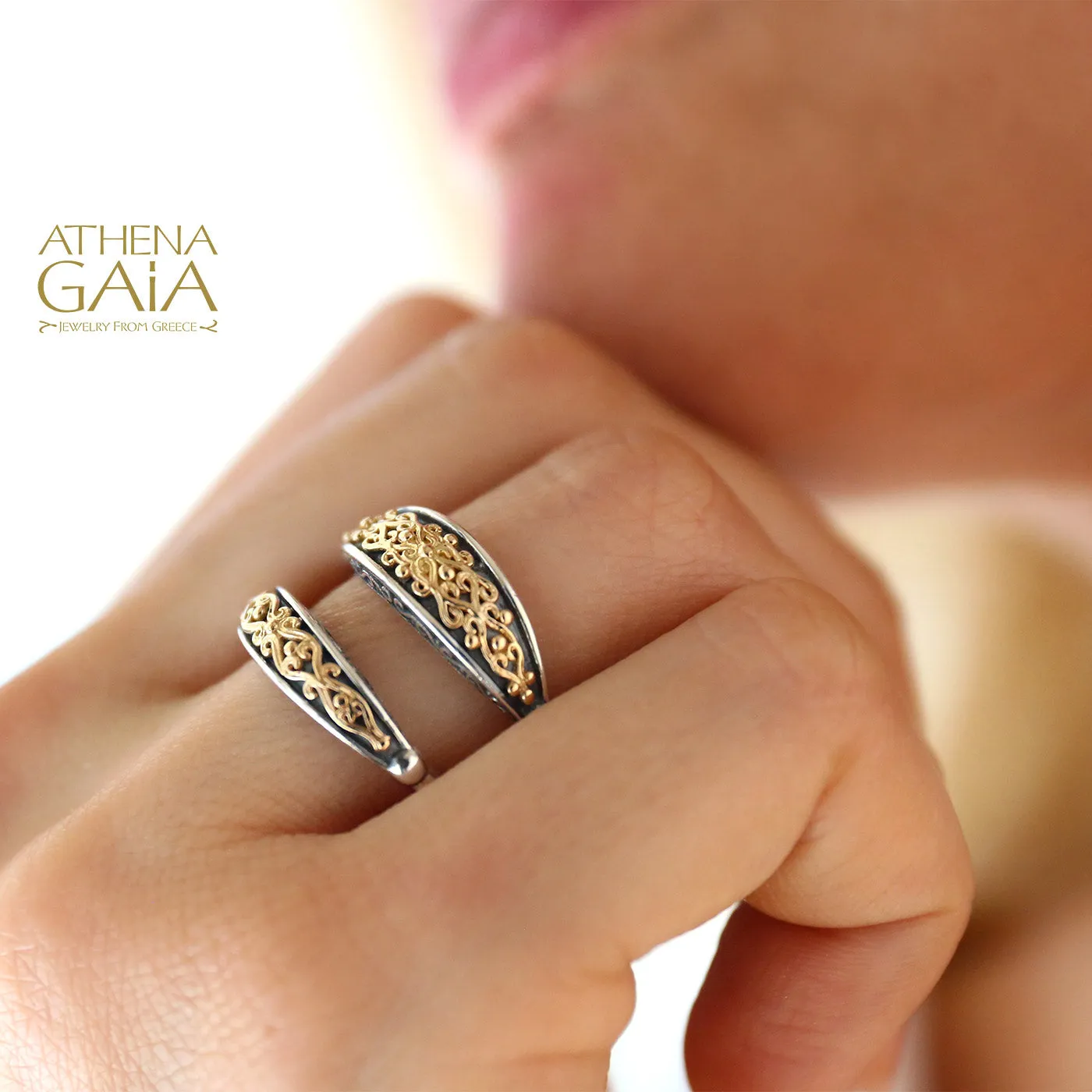 Gold Vine Band Ring