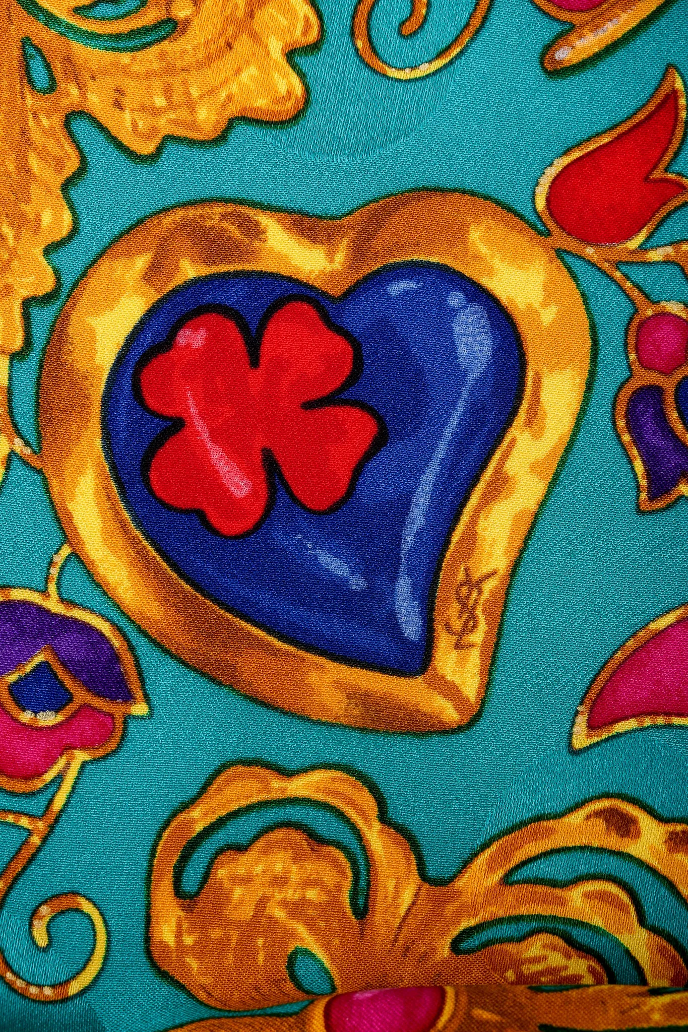 Golden Enamel Butterfly Scarf