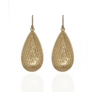Goldtone Tear Drop Earring