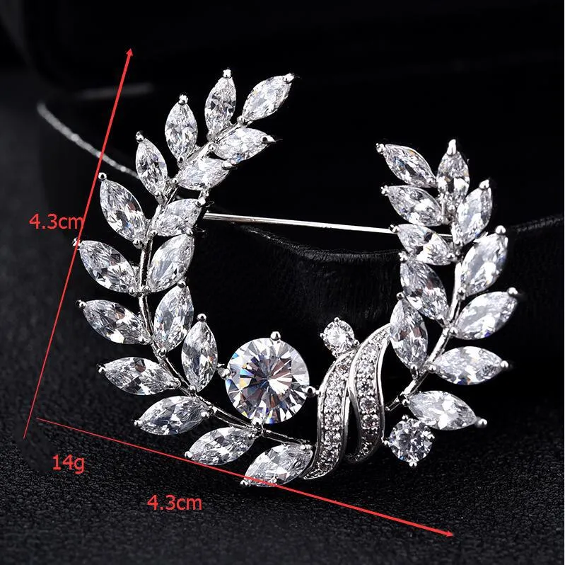 Graceful Bauhinia Alloy Brooches With Zirconite And Rhinestone