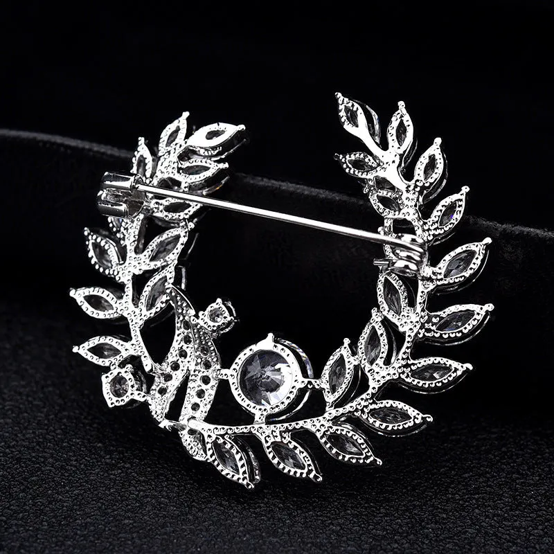 Graceful Bauhinia Alloy Brooches With Zirconite And Rhinestone