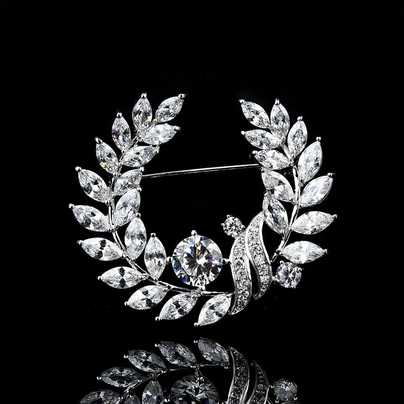 Graceful Bauhinia Alloy Brooches With Zirconite And Rhinestone
