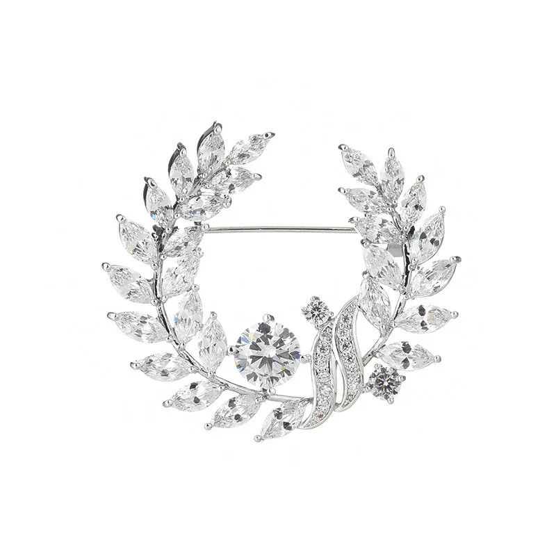 Graceful Bauhinia Alloy Brooches With Zirconite And Rhinestone