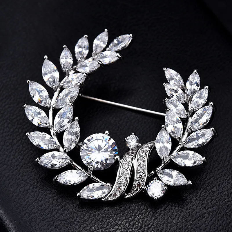 Graceful Bauhinia Alloy Brooches With Zirconite And Rhinestone