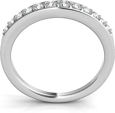 Graduated Pave-Set Diamond Wedding Band