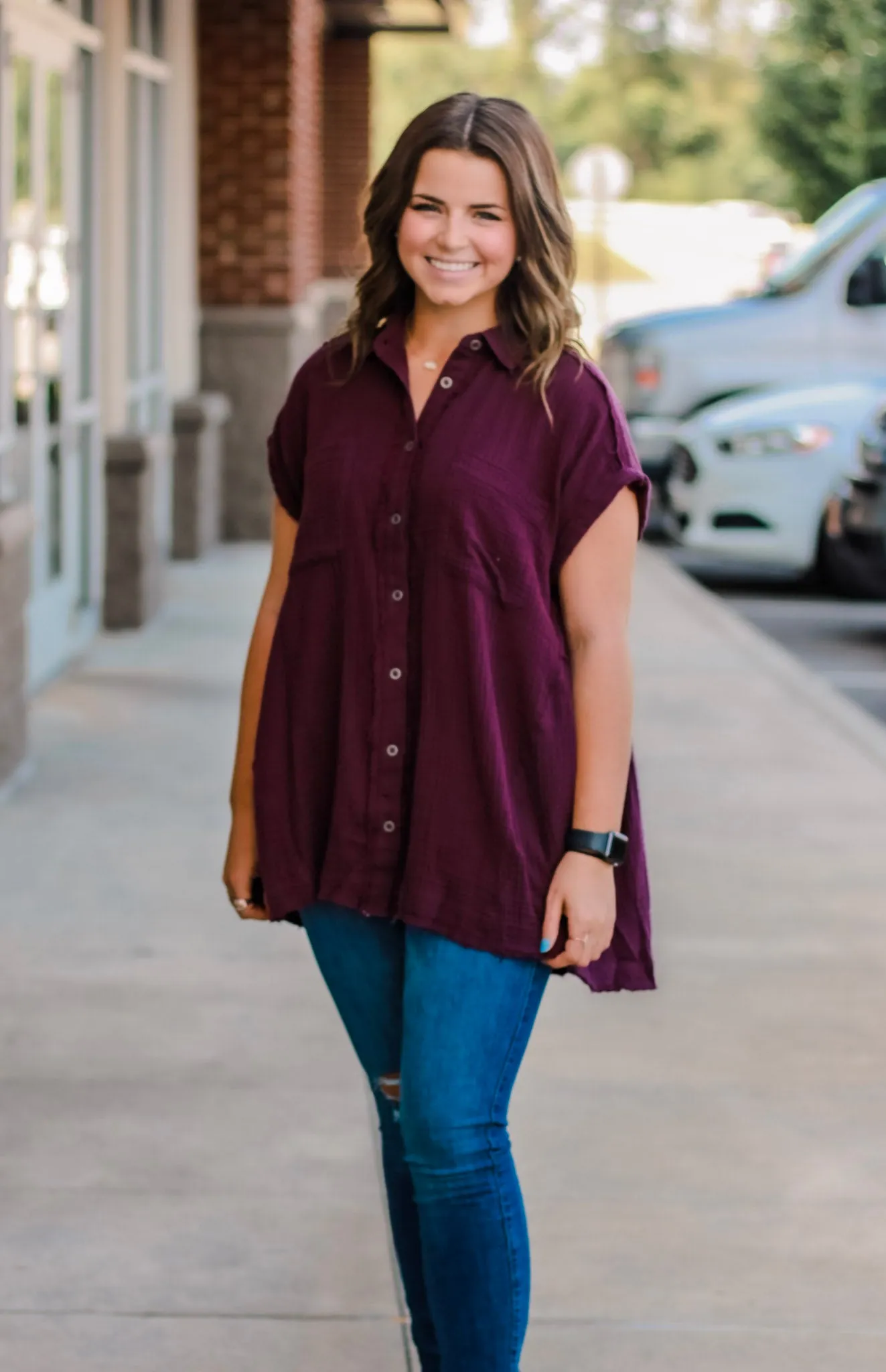 Grape Soda Button Up