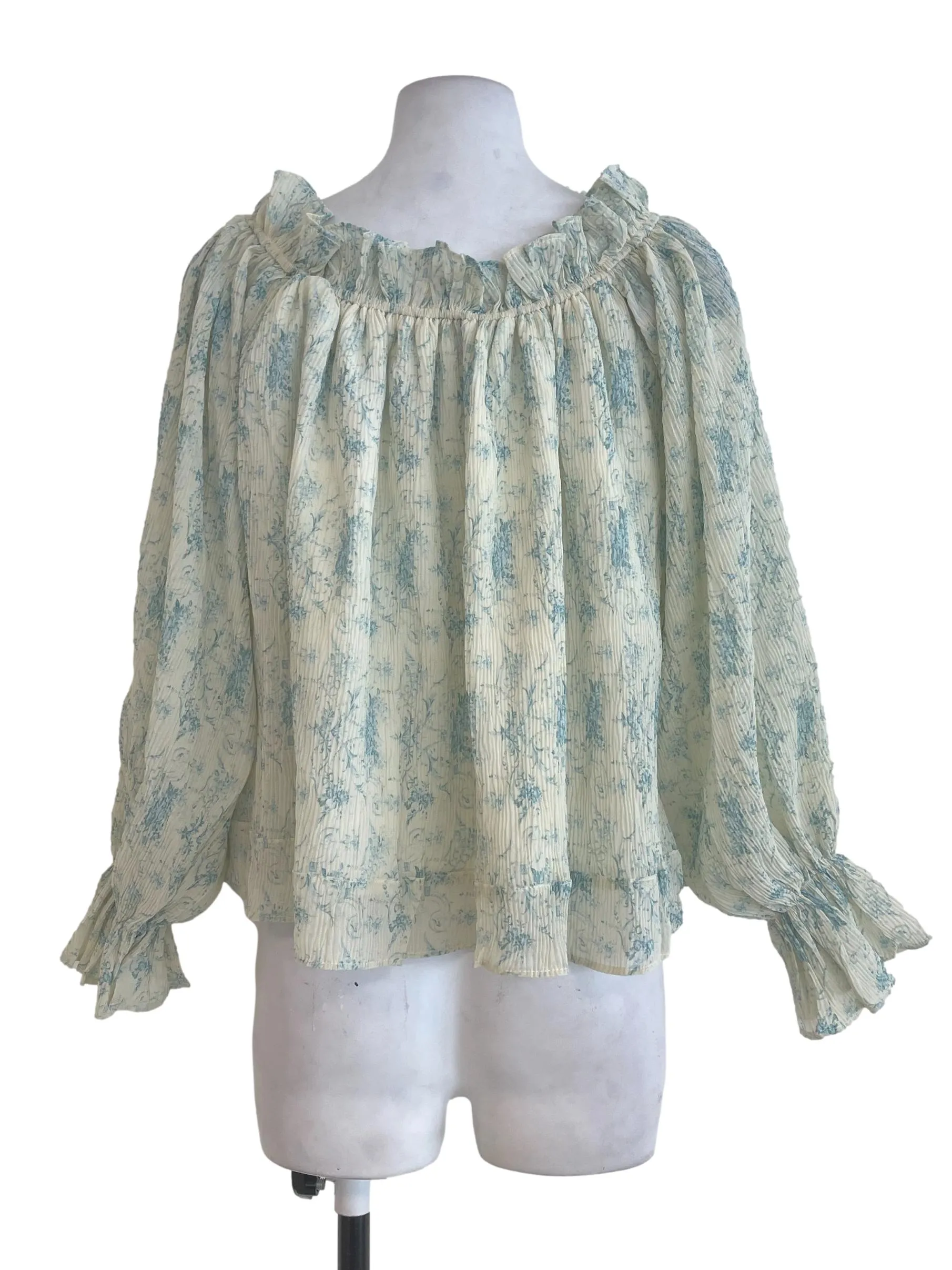 Green Floral Top