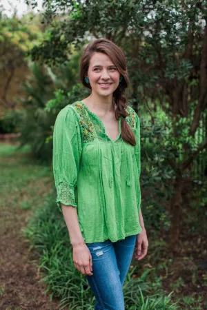 Green Franco Blouse