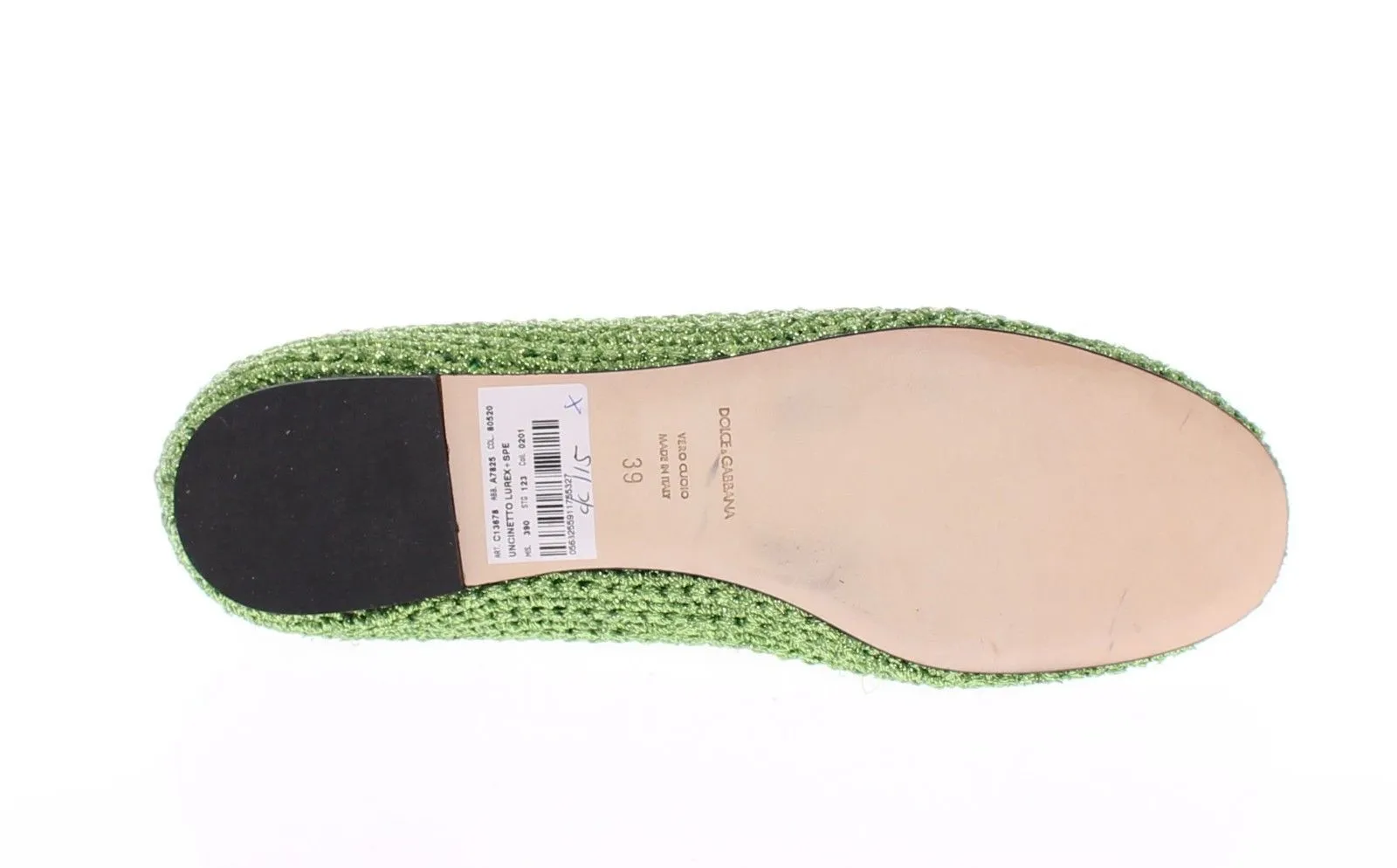 Green Knitted Ballerinas Ballerina Flat Shoes