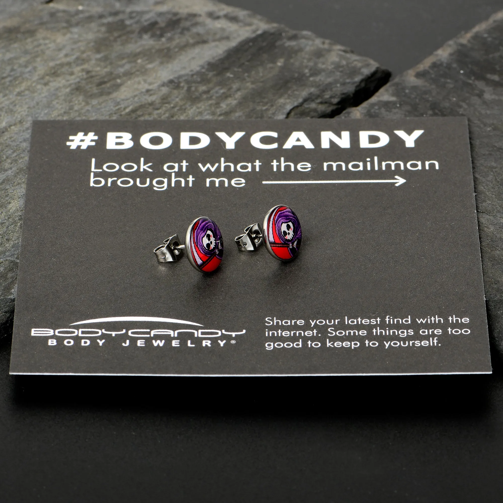 Grim Reaper Stud Earrings
