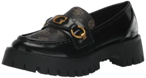 Guess Women's Almost Loafer Flat, Black Logo, 8