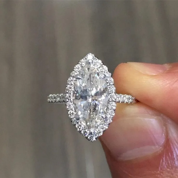 Halo Ring | Oval Ring | Halo Ring Engagement | Halo for Engagement Ring | Marquise Ring | Promise Ring | Engagement Ring | Halo Wedding Ring