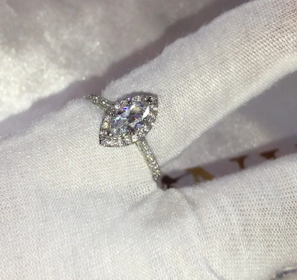Halo Ring | Oval Ring | Halo Ring Engagement | Halo for Engagement Ring | Marquise Ring | Promise Ring | Engagement Ring | Halo Wedding Ring