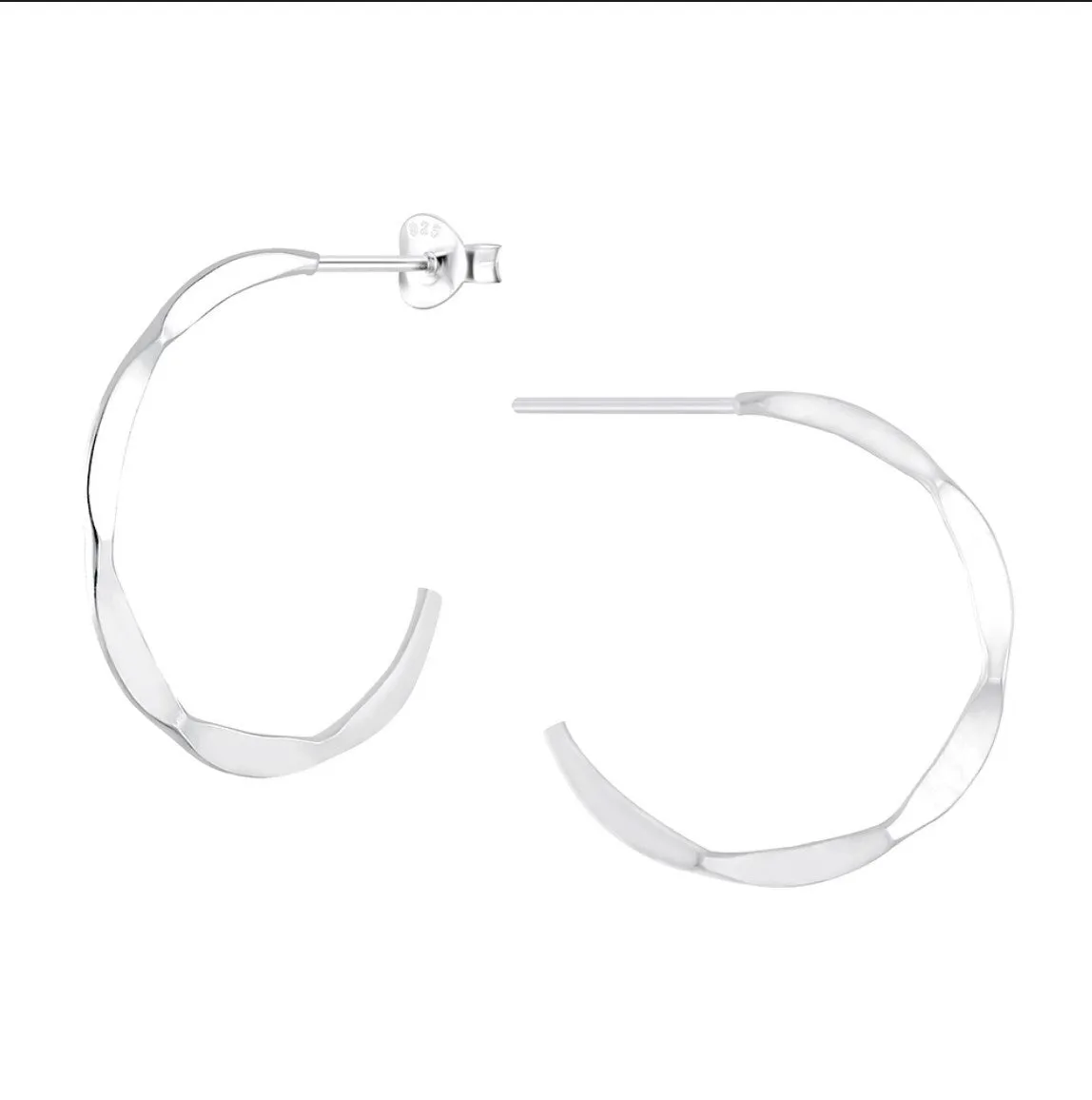 Hammered Hoop Earrings