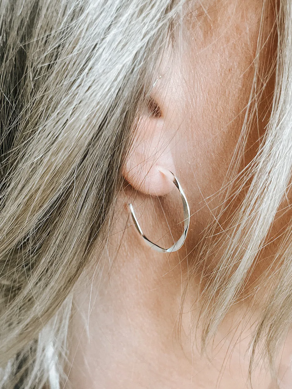Hammered Hoop Earrings