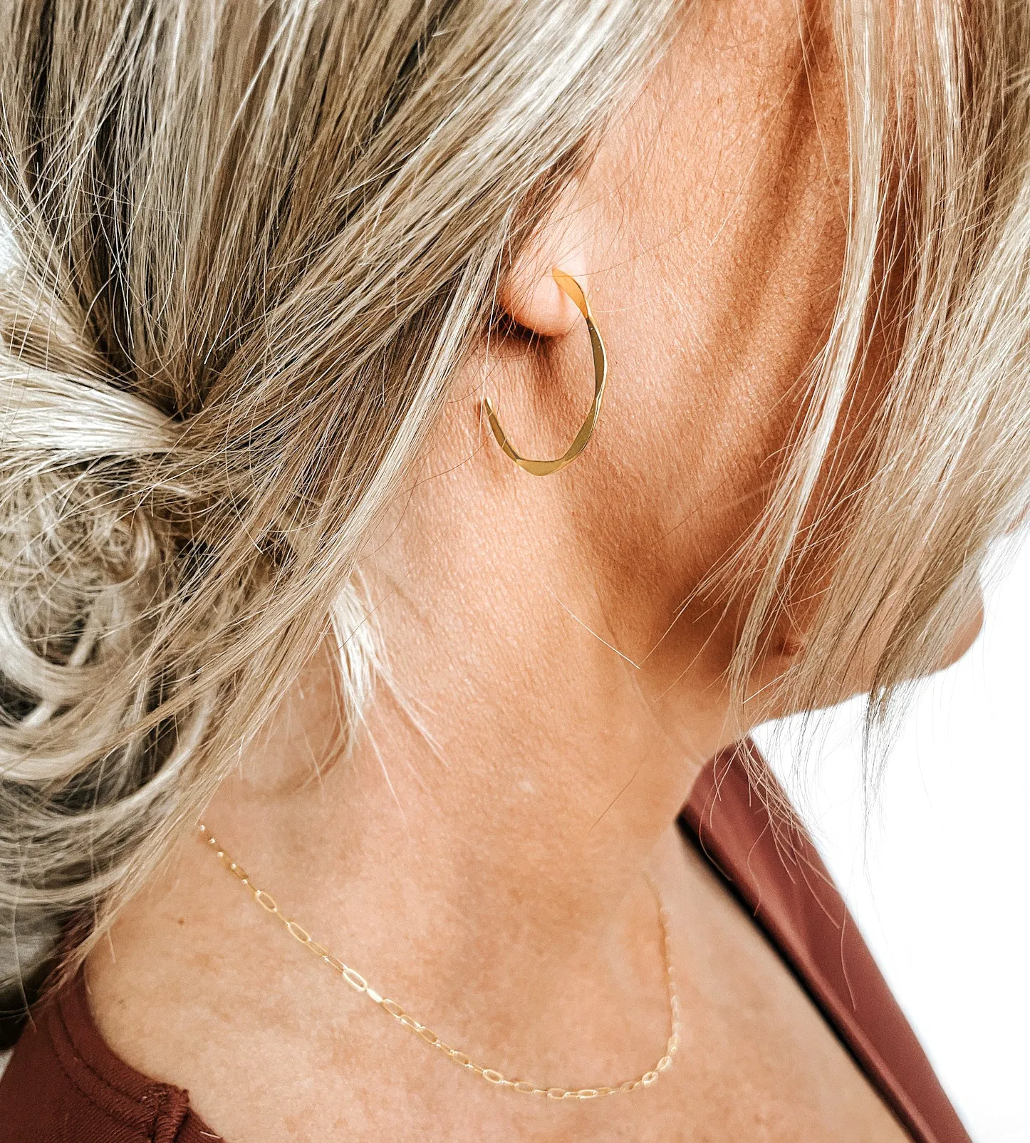Hammered Hoop Earrings
