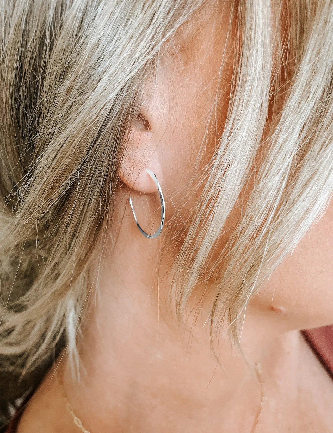 Hammered Hoop Earrings