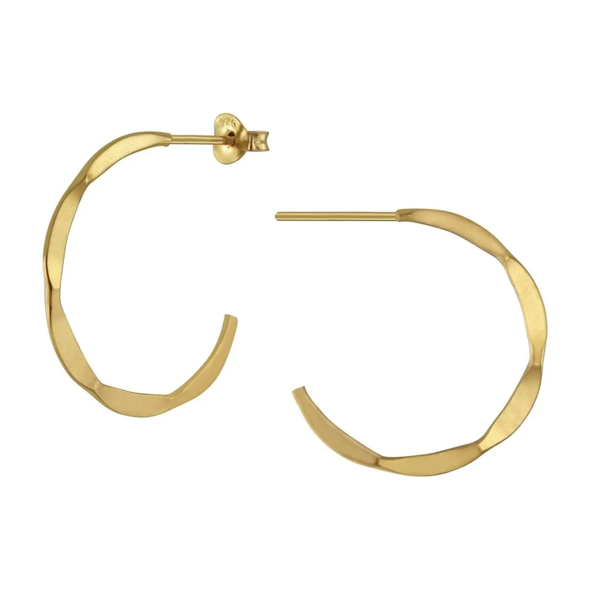 Hammered Hoop Earrings