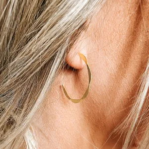 Hammered Hoop Earrings