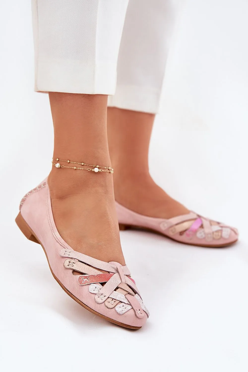 Handmade Ballet flats with delicate heel
