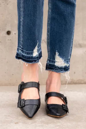 Hannah Mule Flats Navy