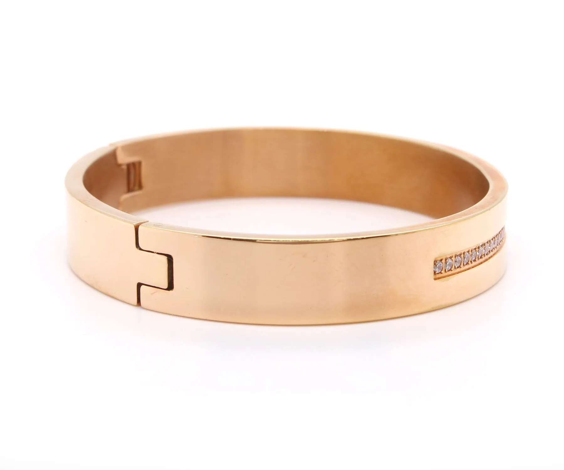 Harmony Pave Rose Gold Bangle Bracelet