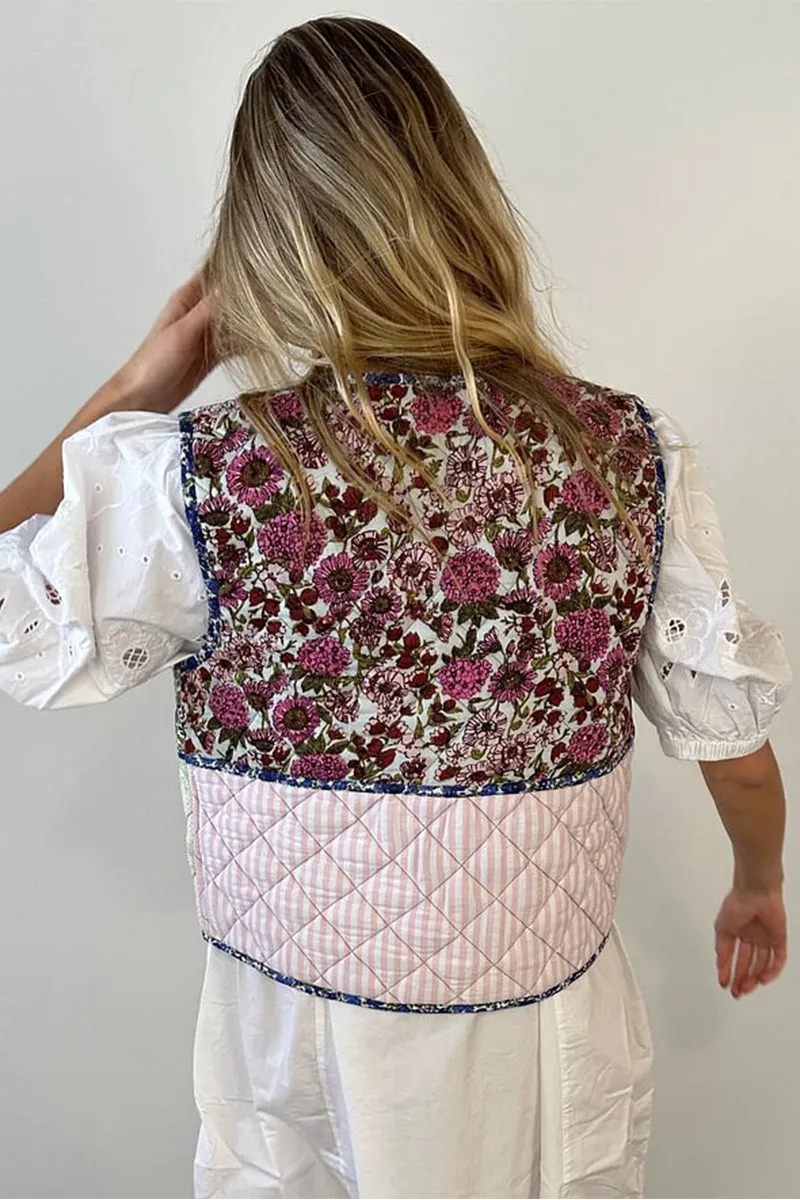 HCS1268 Patchwork Garden Vest Outerwear