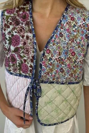 HCS1268 Patchwork Garden Vest Outerwear