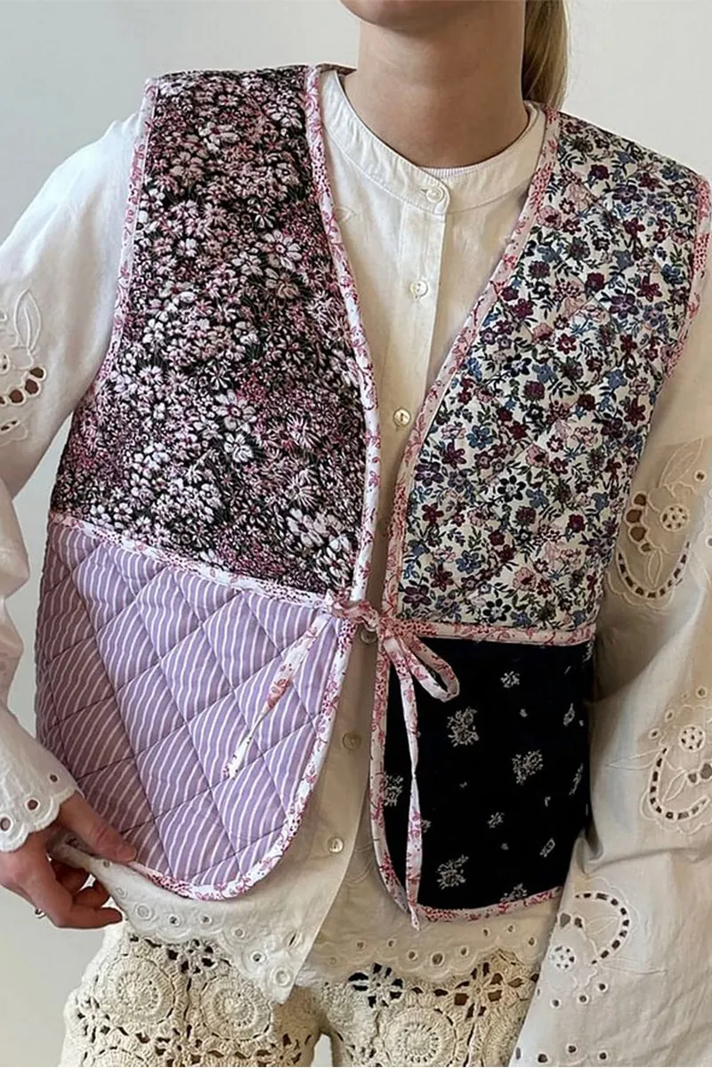HCS1268 Patchwork Garden Vest Outerwear