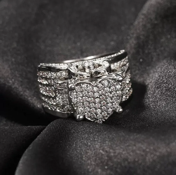 Heart Ring | Heart Shaped Ring | Heart Shape Ring | Diamond Heart Ring | Heart Ring with Diamonds | Engagement Ring | Ring for girlfriend
