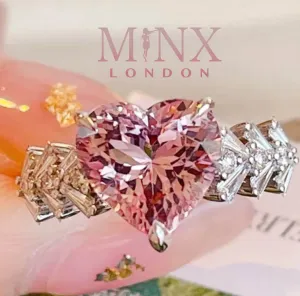 Heart Ring | Pink Diamond Ring | Heart Shaped Ring | Heart Shape Ring | Diamond Heart Ring | Heart Ring with Diamonds | Engagement Ring