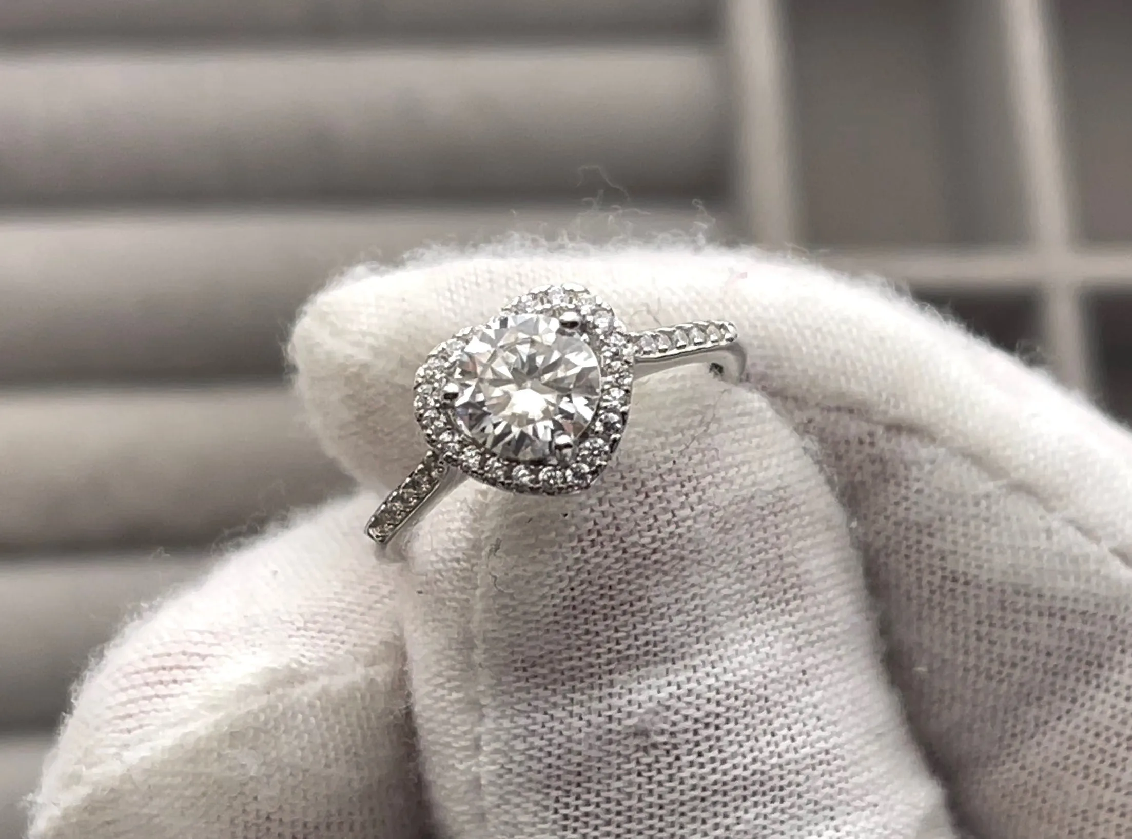 Heart Rings | Moissanite Diamond Engagement Ring | Womens Diamond Engagement Ring | Diamond Heart Ring | Moissanite Ring | Heart Shape Ring