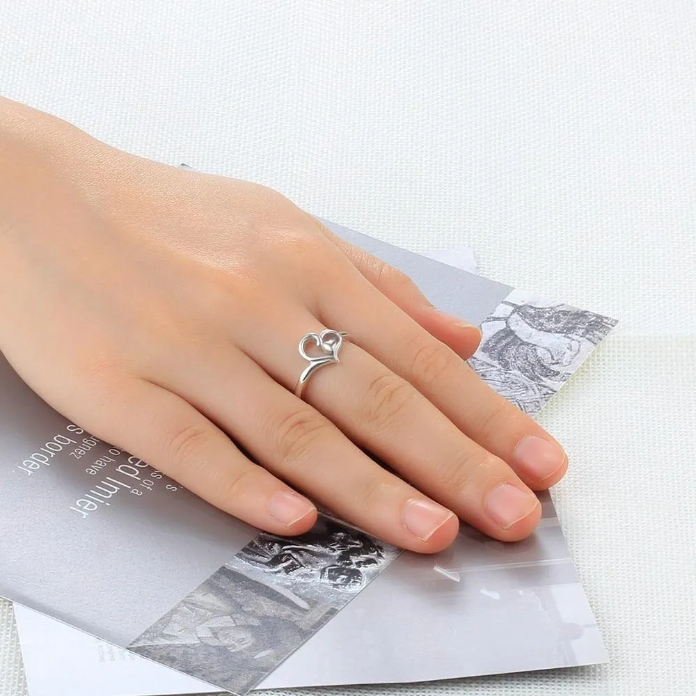 Heart Swirls - Sterling Silver Ring