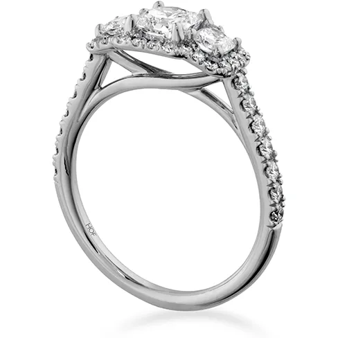 Hearts On Fire Transcend Three-Stone Dream Engagement Ring
