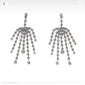 High-Quality Full Rhinestone Big Tassel Drop Earrings